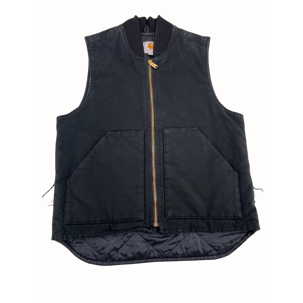 Carhartt Men's Vest Workwear Black Canvas Medium